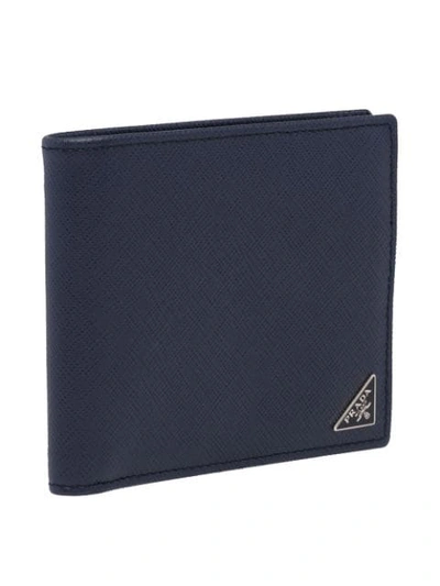 Prada Saffiano Wallet In Blue