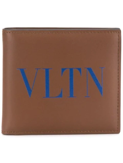 Shop Valentino Garavani Vltn Wallet In Brown