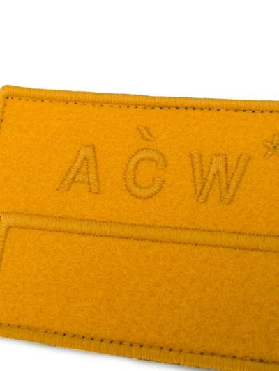 Shop A-cold-wall* Embroidered Logo Patch In Yellow