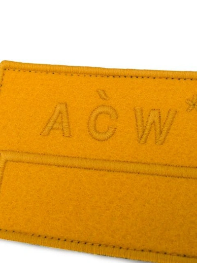 A-cold-wall* Embroidered Logo Patch In Yellow