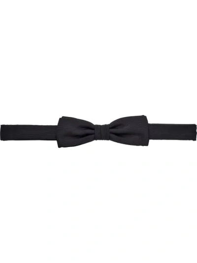 Shop Prada Faille Bow-tie In Black