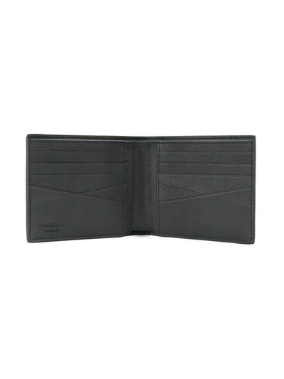 Shop Ferragamo Double Gancini Wallet In Black
