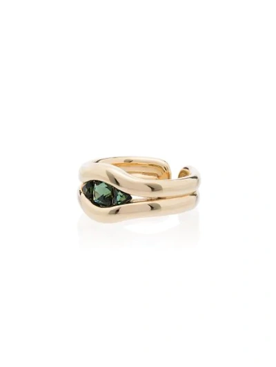 Shop Fernando Jorge 18k Gold And Emerald Trill Ring In Green