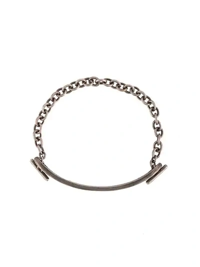 Shop M Cohen Plaque Bracelet In Silver