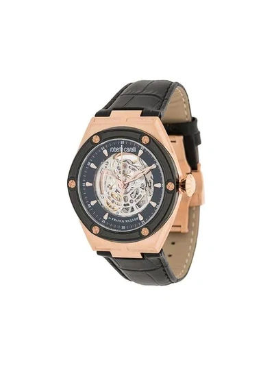 Shop Roberto Cavalli X Frank Muller Rc In Black