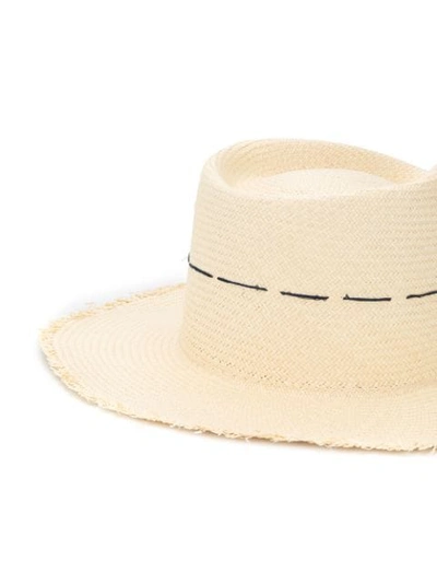 Shop Nick Fouquet Bestickter Fedora - Nude In Neutrals