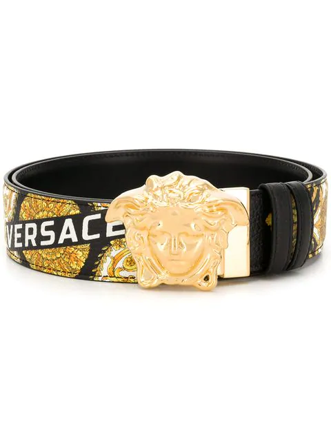 versace black medusa belt