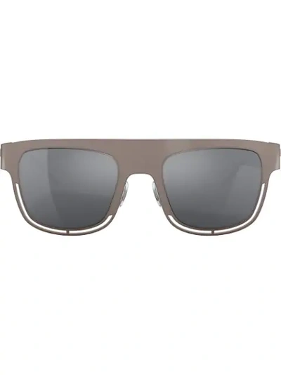 Shop Dolce & Gabbana Mirrored Sunglasses In Grey