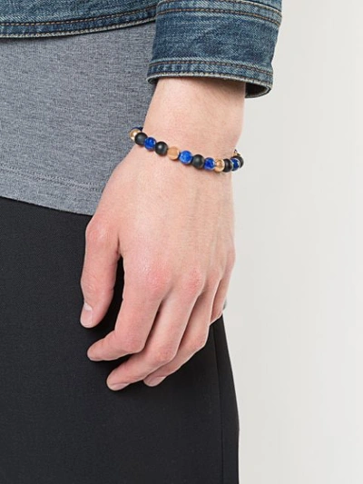 Shop Nialaya Jewelry Beaded Wristband In Blue