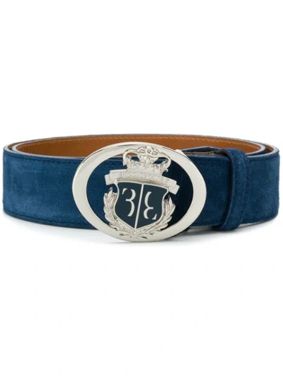 Shop Billionaire Logo Plaque Belt - Blue