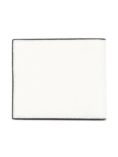 Shop Valextra Simple Grip Billfold Wallet In White