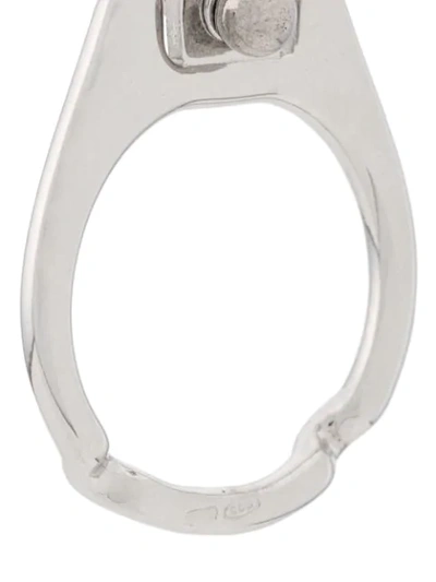 Shop Raf Simons Silver Ring Earrings