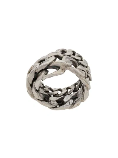 Shop Emanuele Bicocchi Chain Link Ring In Silver