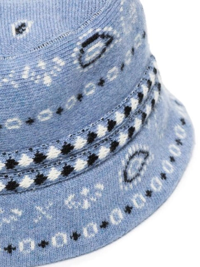 Shop Alanui Reseda Bucket Hat In Blue