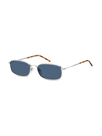 Tommy Hilfiger Slim Oval Sunglasses In Silver | ModeSens