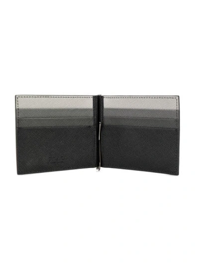 Shop Prada Saffiano Leather Money Clip Wallet In Black