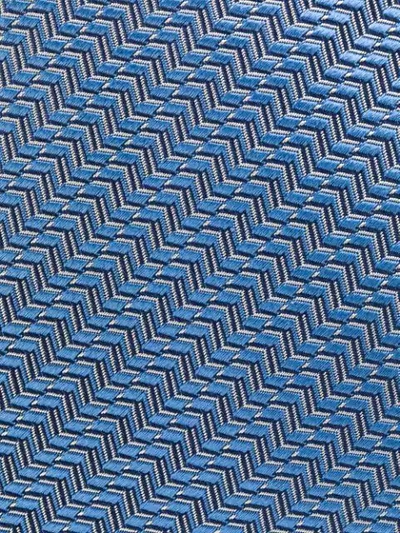 Shop Lanvin Jacquard Tie - Blue