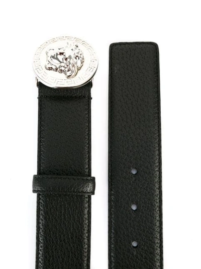 Shop Versace Classic Medusa Logo Belt In D41p Black