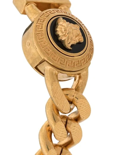 Shop Versace Medusa Head Bracelet In Black