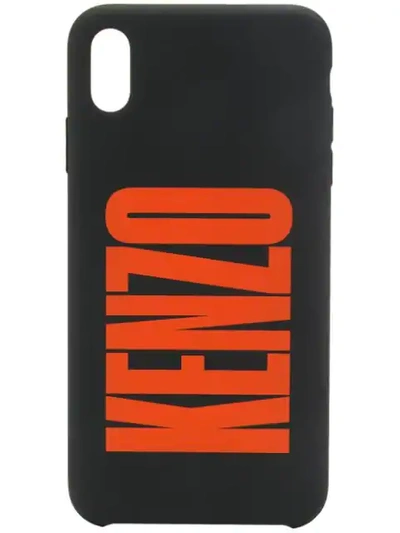 Shop Kenzo Logo Print Iphone Xs Case In Black