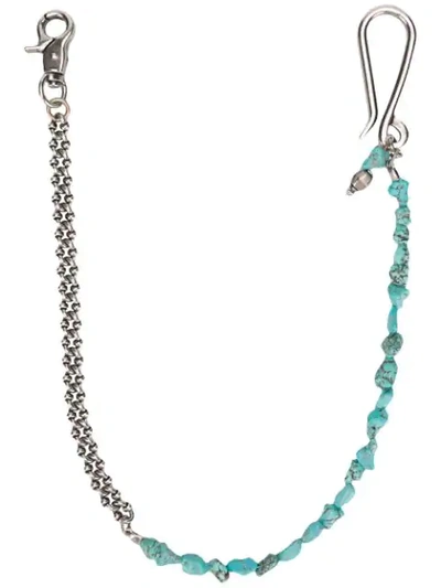 Shop Andrea D'amico Stones Keyring And Chain - Metallic
