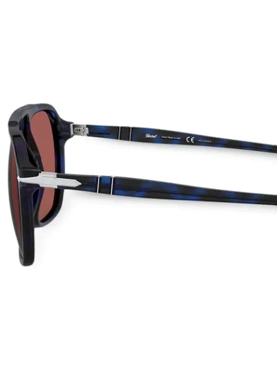 Shop Persol Aviator Sunglasses In Blue