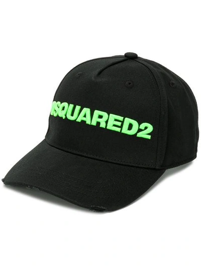 Shop Dsquared2 Baseballkappe Mit Kontrast-logo In Black