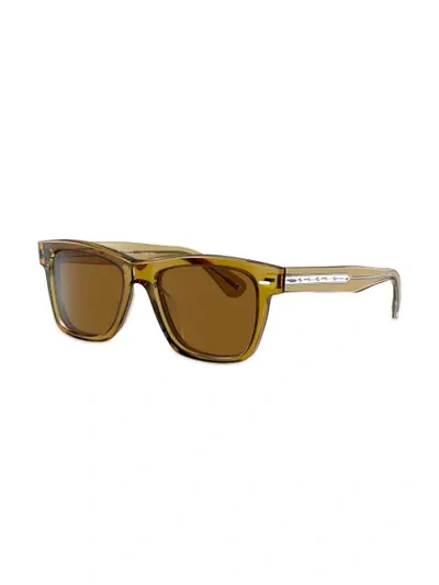 Shop Oliver Peoples Oliver Sun Sqaure-frame Sunglasses In Yellow