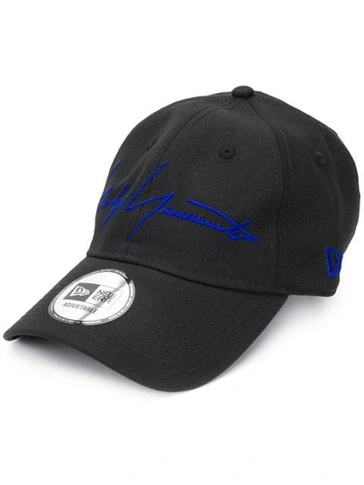 Shop Yohji Yamamoto Logo Cap - Black