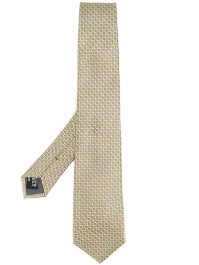 Shop Giorgio Armani Patterned Tie In Grey