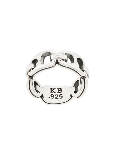 Shop King Baby Small Pop Top Infinity Band Ring In Silver