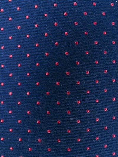 Shop Kiton Embroidered Micro Dots Tie - Blue