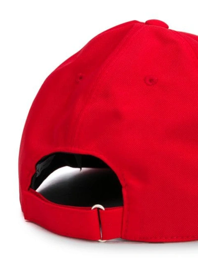 GIVENCHY EMBROIDERED LOGO BASEBALL CAP - 红色