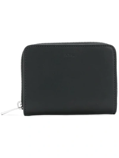 Shop Apc Zip Around Wallet In Black