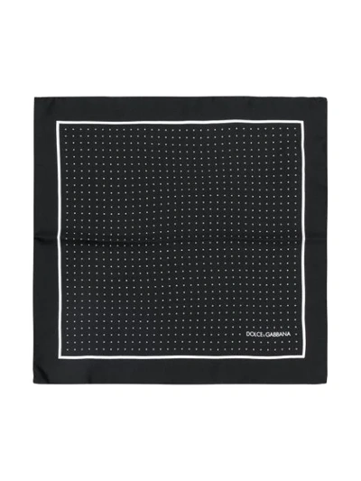 Shop Dolce & Gabbana Polka-dot Pocket Square In Black