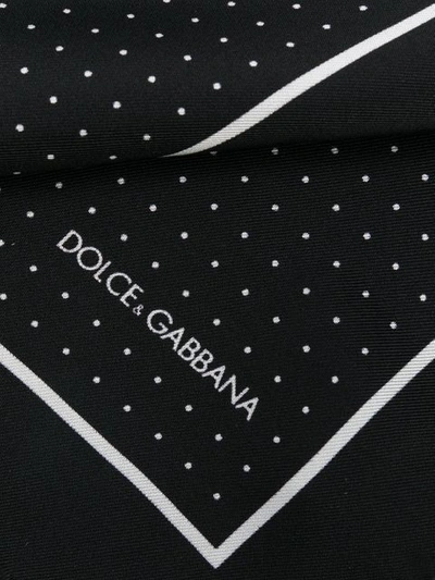 Shop Dolce & Gabbana Polka-dot Pocket Square In Black