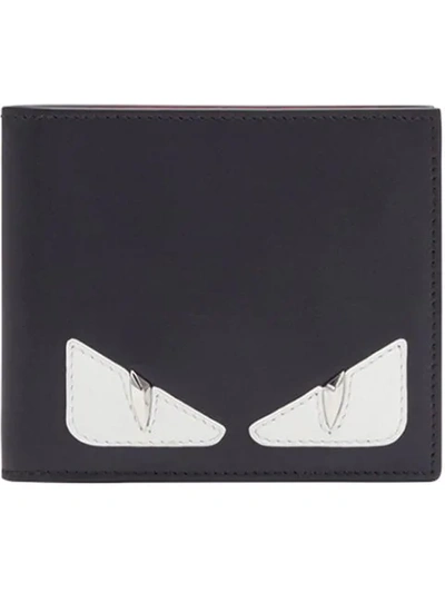 Shop Fendi Bag Bugs Bifold Wallet In Black