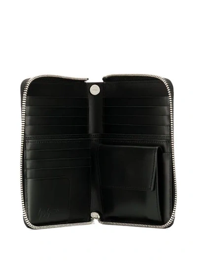 YOHJI YAMAMOTO ZIPPED BI-FOLD WALLET - 黑色