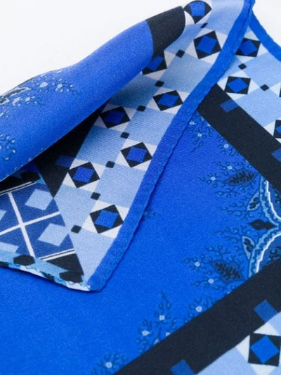 Shop Etro Printed Bandana In Blue