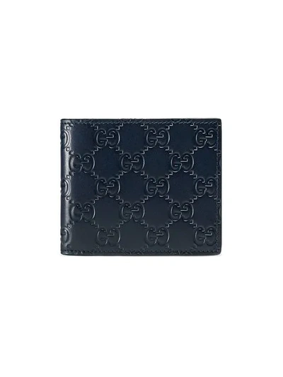 Shop Gucci Signature Wallet In Blue