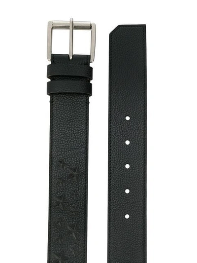 Shop Jimmy Choo Archer Star-detail Belt In Black