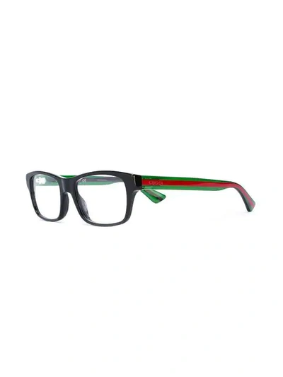 Shop Gucci Square Glasses In Black