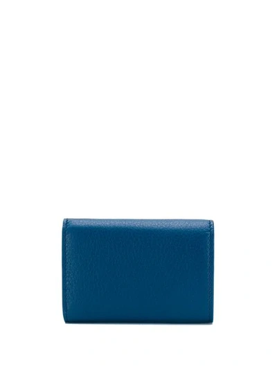 Shop Balenciaga Papier Mini Wallet In 4102 Blue Marine