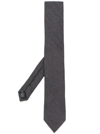 Shop Dolce & Gabbana Classic Textured Tie In Black
