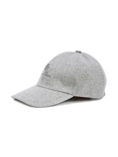 Shop Loro Piana Baseball Cap In Grey