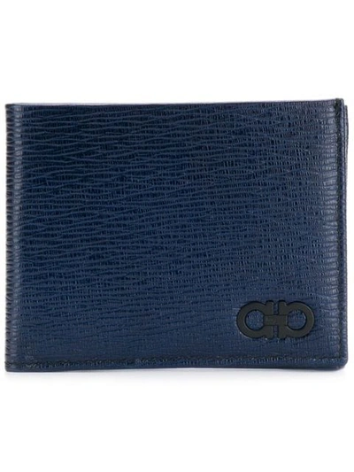 Shop Ferragamo Gancio Wallet In Blue