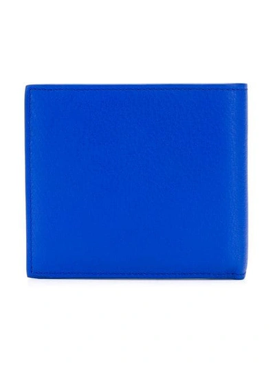Shop Balenciaga Everyday Logo Wallet In Blue