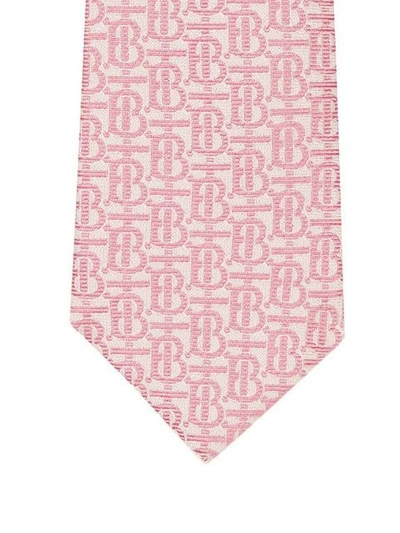 Shop Burberry Jacquard-krawatte Aus Seide In Pink