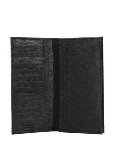 Shop Ferragamo Textured Organizer Wallet In Black