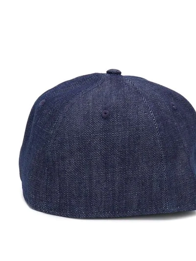 Shop Yohji Yamamoto Logo Embroidered Cap In Blue